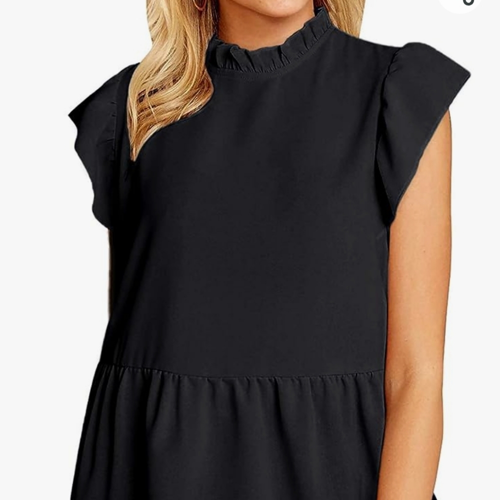 Peplum Black Blouse